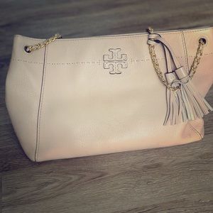Tory Burch leather tote.
